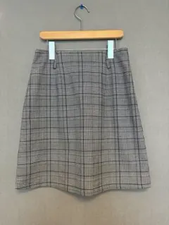 Honeys チェック柄ミニスカート ウエストゴム Lサイズ