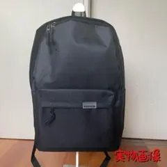 シンプル　使いやすい 撥水リュック ブラック 男女兼用