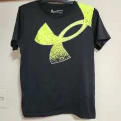 Under Armour HeatGear Tシャツ YXL 黒/黄緑