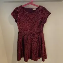 Zara Girls スパンコール赤ドレス 128