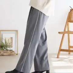 【LOWRYS FARM】Sサイズタックワイドパンツ グレー