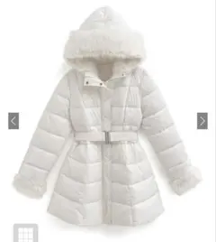 GRL ベルト付きファーAラインダウンコート[kd79]