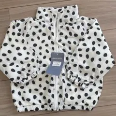 新品未使用水玉模様 フード付きジャケット　100