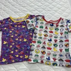 Tシャツ 2枚セット 120cm 花柄 キャラクター柄