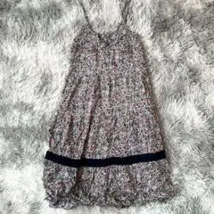 美品✨【ruJEANS】フラワープリント キャミワンピース ロング丈 総柄
