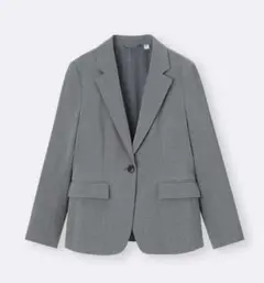 ジーユー ウォッシャブルテーラードJK グレー、Lサイズ