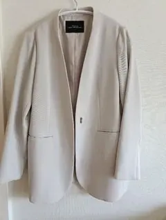 未使用！グリーンレーベルリラクシング　ノーラペル ロング ジャケット36