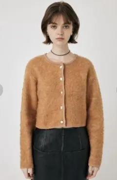 Moussy ARGYLE SHAGGY 가디건