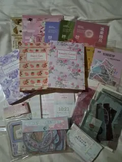 紙もの　シール　ペーパー　コラージュ素材+α　まとめ売り