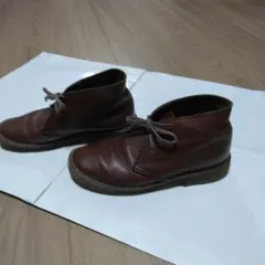ブラウン レザー チャッカブーツ　レースアップ　22㎝　男女兼用