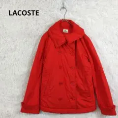 LACOSTE　中綿ジャケット 赤 40　ボリュームカラー　パフジャケット　L