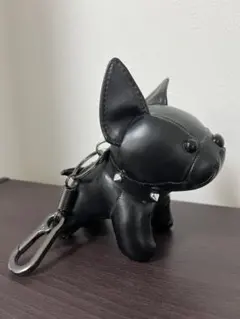 犬チャーム 合皮 ブラック