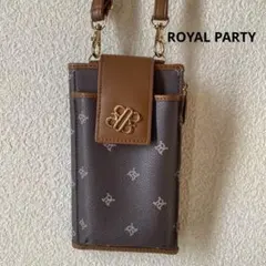 【ROYAL PARTY】スマホショルダーバッグ⭐︎モノグラム⭐︎茶