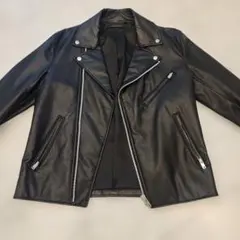 ダブルライダースジャケット ブラック