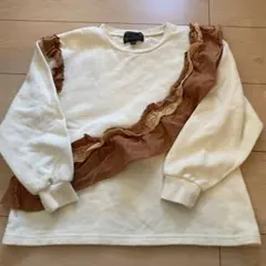 MARKEY'S アイボリーフリルトレーナー 130サイズ