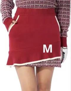 【M】 フィラ ゴルフ ニットスカート ラッフル ツイード調 レディース