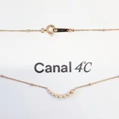 カナル4℃ K10PG ライン ネックレス