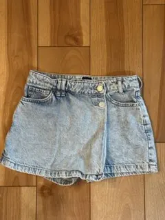 GAP デニムの巻きスカート風　ショートパンツ ライトブルー