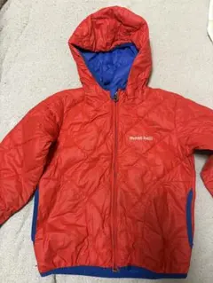 mont-bell モンベル　キッズ ダウンコート 赤/青　100センチ