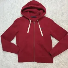 ラルフローレン パーカー フルジップ ポニー刺繡 フード付き 裏起毛 レッド