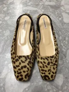 新品未使用 FABIO RUSCONI ヒョウ柄スリッポンパンプス
