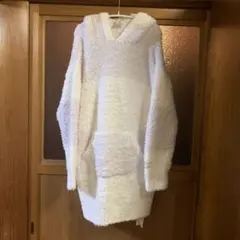 新品タグ付き★ジェラートピケ　フード付きワンピース　ルームウェア