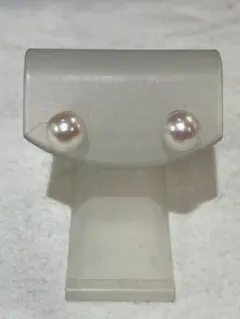 伊勢志摩英虞湾産あこや真珠　6.7 6.8mmパールピアス