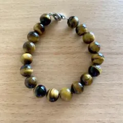 天然石ブレスレット 《タイガーアイ》虎目石 10mm玉×18個
