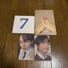 BTSトレカ2枚、ポストカード、メモ帳