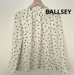 【美品】BALLSEY トゥモローランド ドットプリントギャザーネックブラウスのサムネイル