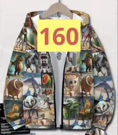 大人気！イタリアンブレインロット　キャラクター派手マルチカラー パーカー 160