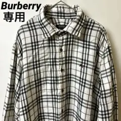 BURBERRY BLACKLABEL ガーゼ シャツ ノバチェック ロゴ刺繍