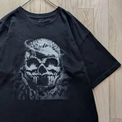エクストララージ×DIVISION コラボ スカルTシャツ 黒 M ストリート系