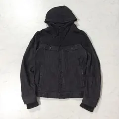 DIESEL ディーゼル　ドッキングパーカー　デニムジャケット　ブラック　黒