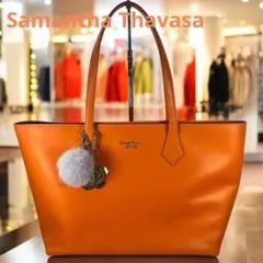 Samantha Thavasa オレンジショルダーバッグ➕ポーチ➕保護袋付き