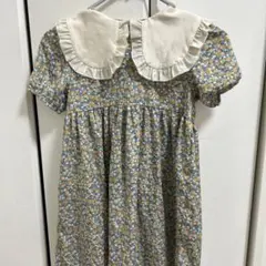 花柄半袖フレアワンピース