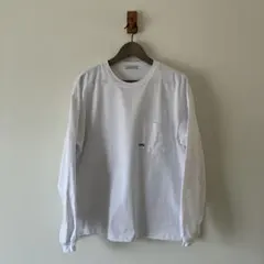 BAYFLOW「ワンポイント刺繍長袖Tシャツ」WHITE 3（M）