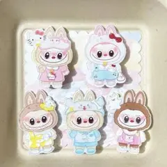 ラブブキャラクター ヘアピン 4個