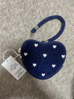 新品未使用 ラブラリーバイフェイラーペコア・ラ・モードハート型ポーチ ラブラリーハート ハート型ポーチ L/LRH-257148(グレー