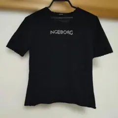 INGEBORG インゲボルグ 半袖ニット ブラックのサムネイル