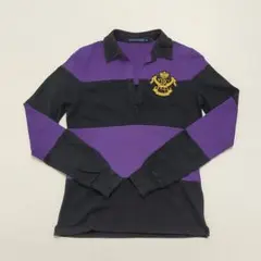 RALPH LAUREN ボーダー ワッペン ロングスリーブ ポロシャツ