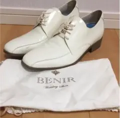 BENIR 白　革靴