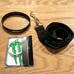 モンスターエナジー ストラップ・ラバーバンド・キーホルダーセット