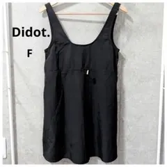 美品 Didot. ノースリーブ　キャミワンピース　ブラック ドローコード F