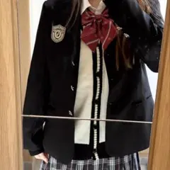 カーディガン 白 オフホワイト サンリオ スクールカーディガン