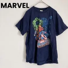 レア❣️MARVEL ヒーローキャラクター Tシャツ 14/16 ネイビー