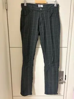 ikka チェック柄パンツ Lサイズ グレー系