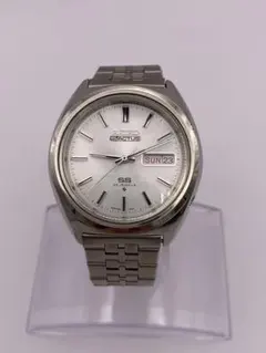 OH済】 1975年 セイコー 5アクタス 希少サーモン文字盤 純ロングブレス 