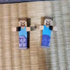 Minecraft スティーブ フィギュア ガチャ 2体セット