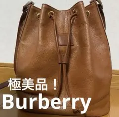 Burberry 巾着ショルダーバッグ ノバチェック シャドーホース ブラウン